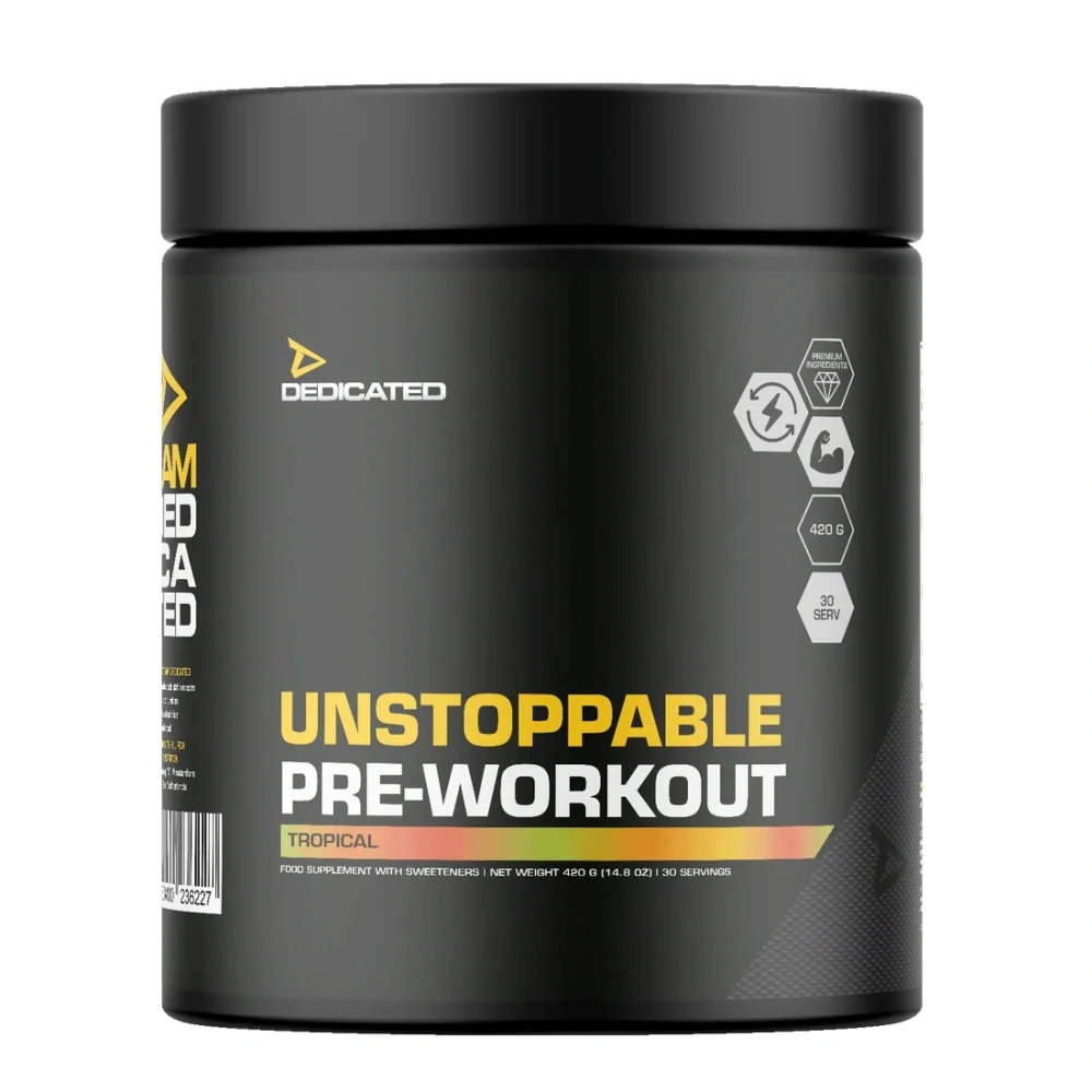 Dedicated Unstoppable Pre-Workout 420g tropical