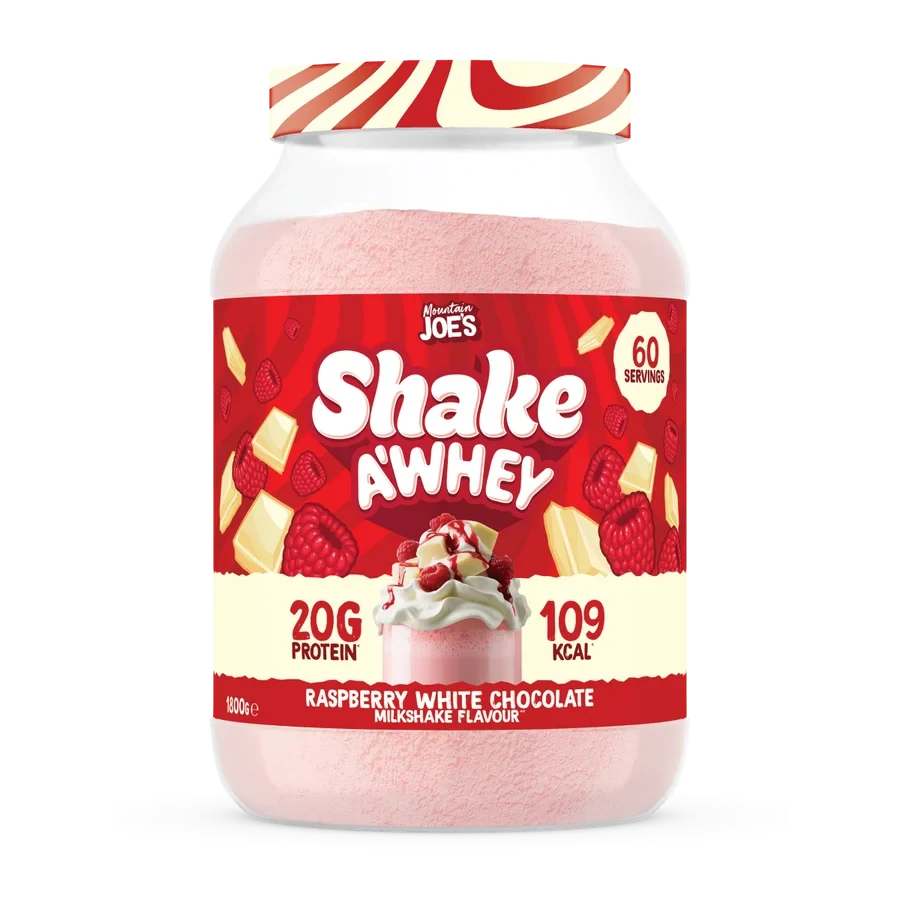 Mountain Joe's Shake A Whey 1.8Kg malina-biela čokoláda