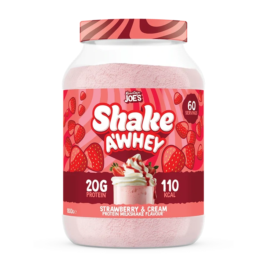 Mountain Joe's Shake A Whey 1.8Kg jahoda