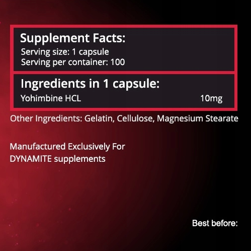 Dynamite Supplements Yohimbine HCl 100 kaps
