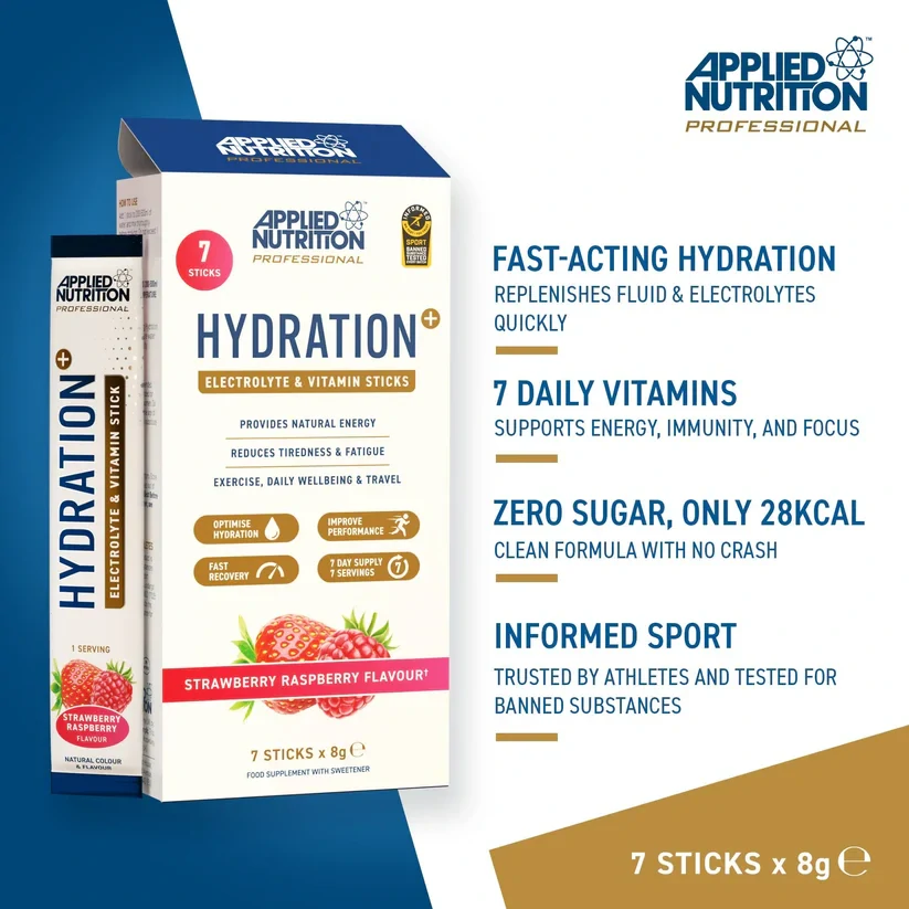 Applied Hydration+ Electrolyte & Vitamin Powder Stick Pack 7x 8g