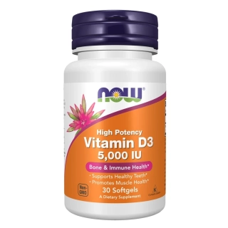 Now Foods Vitamin D3 5000 IU 30kapsúl
